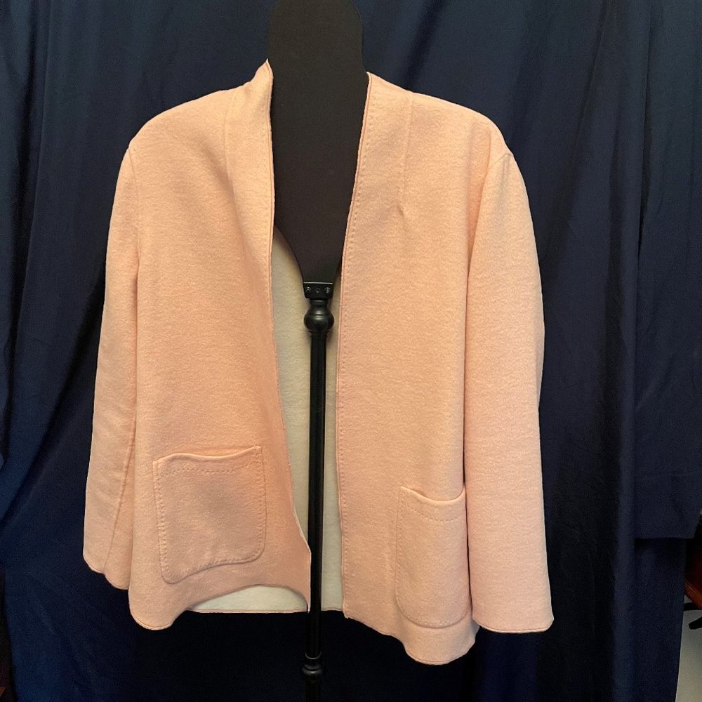 Large Chico's Soft Velour Reversible Jacket